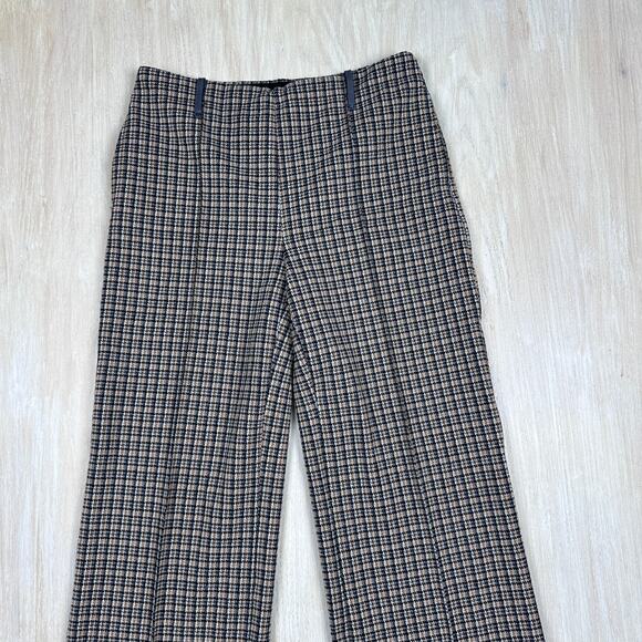 Lysse Livia Boston Glen Plaid High Waisted Preppy Cropped Pull On Pants Medium - Picture 2 of 16